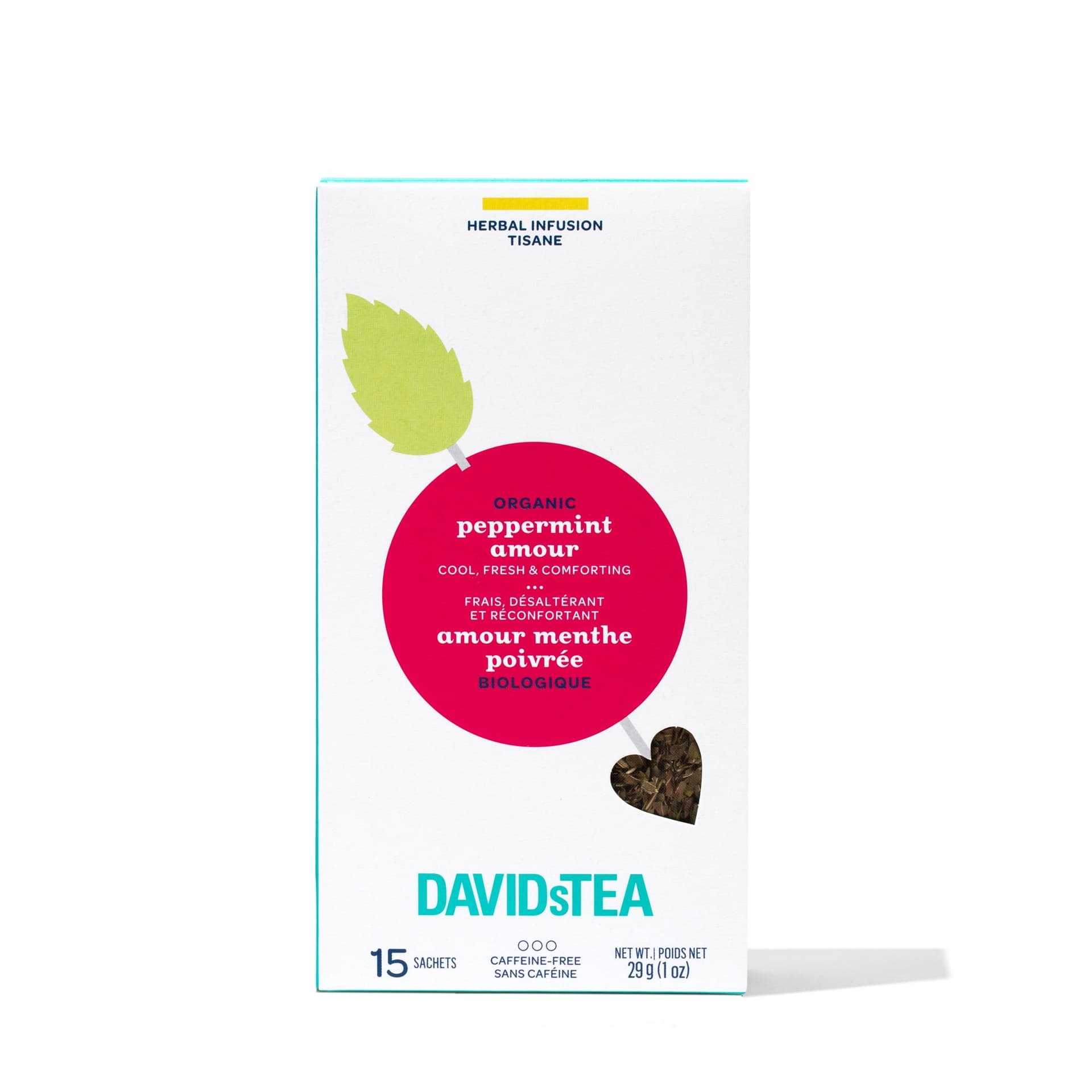 Organic Peppermint Amour Tea Pack of 15 Sachets